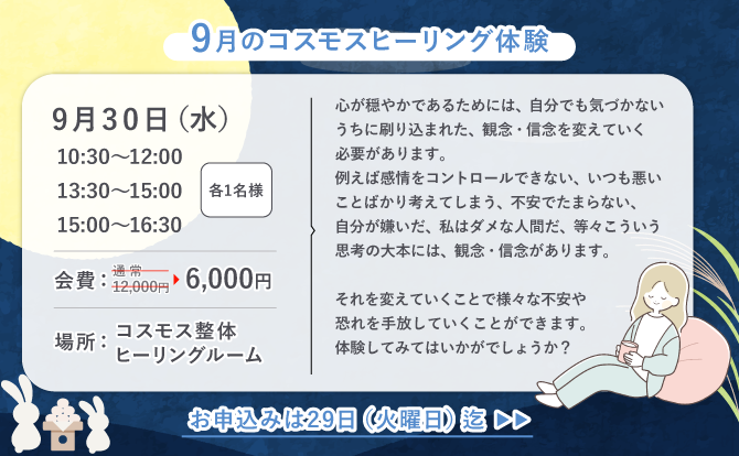 9月のコスモスヒーリング体験